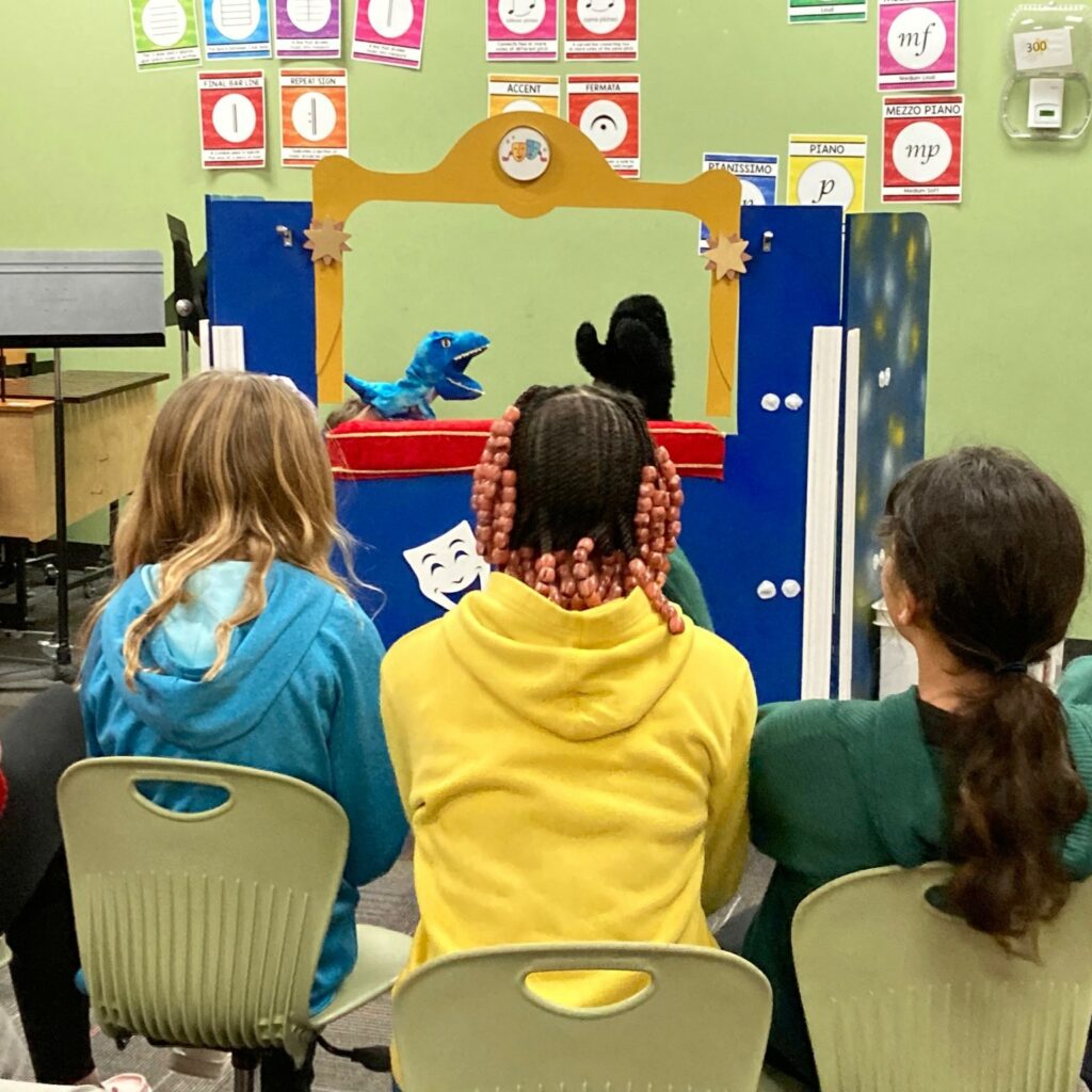 Sand Springs Education Foundation - Elementary Students watch a puppet play