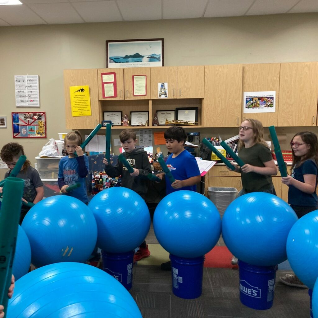 Sand Springs Education Foundation - Elementary Students using Boom whackers