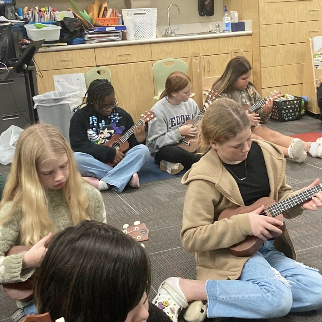 Sand Springs Education Foundation - Elementary Students Make Music with Ukuleles