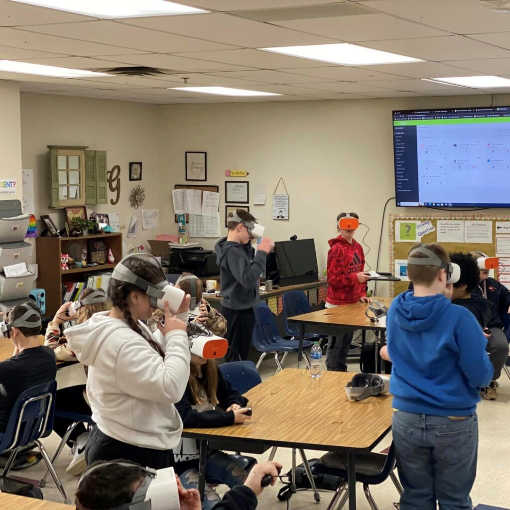 Sand Springs Education Foundation - 6th grade Students using VR