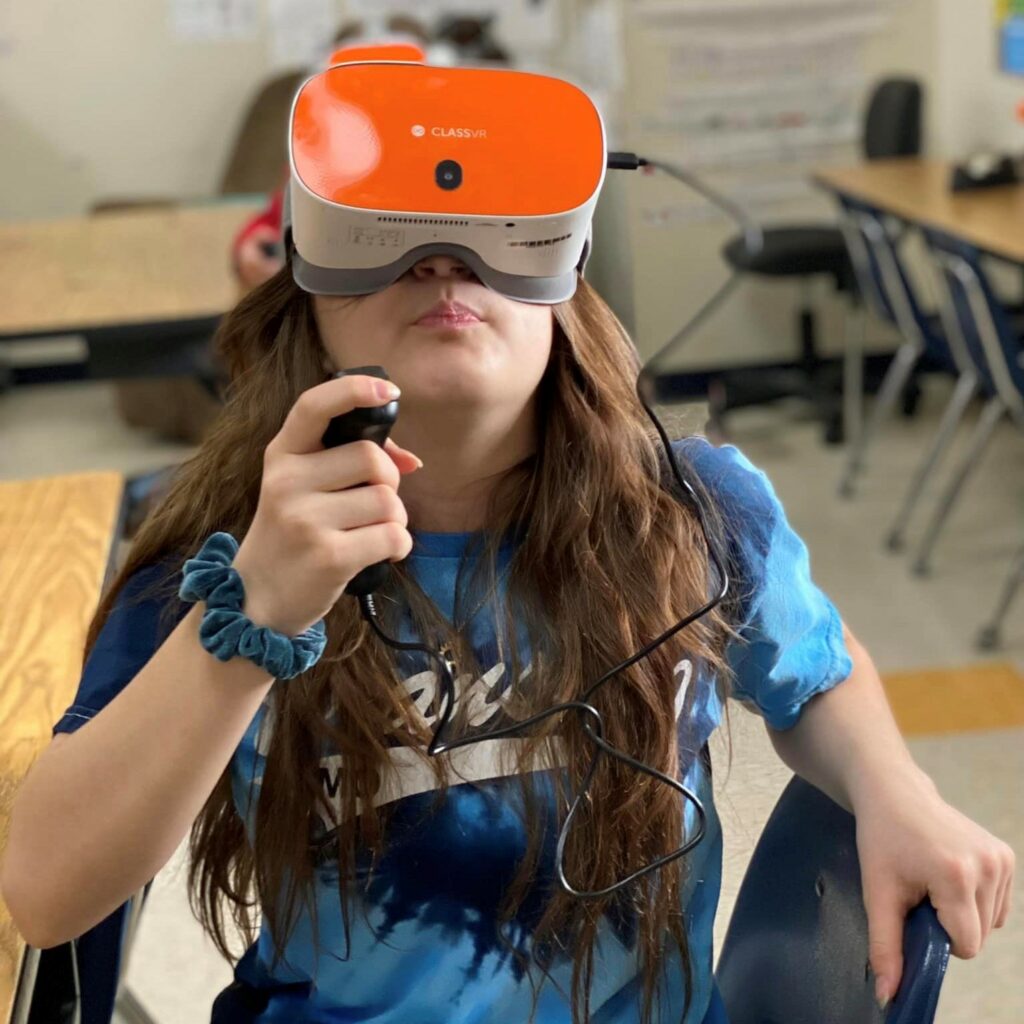 Sand Springs Education Foundation - Student using VR